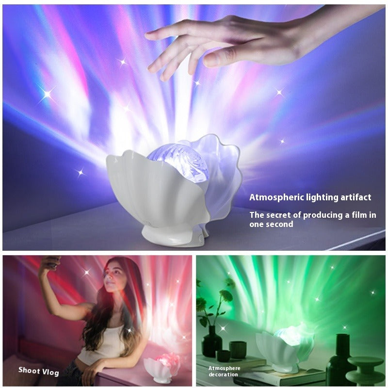 Aurora Shell Colorful Projection Lamp
